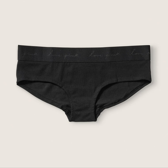 PINK Victoria's Secret Other - NWT PINK Victoria's Secret Black Logo Hipster Bikini Panty Women's Size Medium M